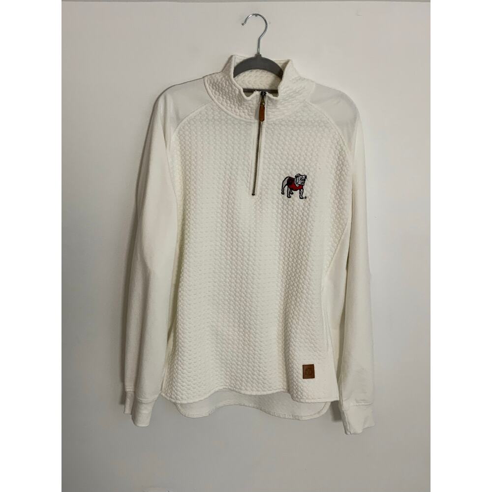 Three Square Georgia Bulldog Quilted Pullover size XL‎